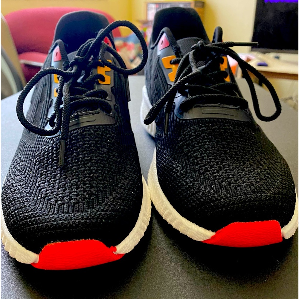 Black Sneakers With Accented Colors